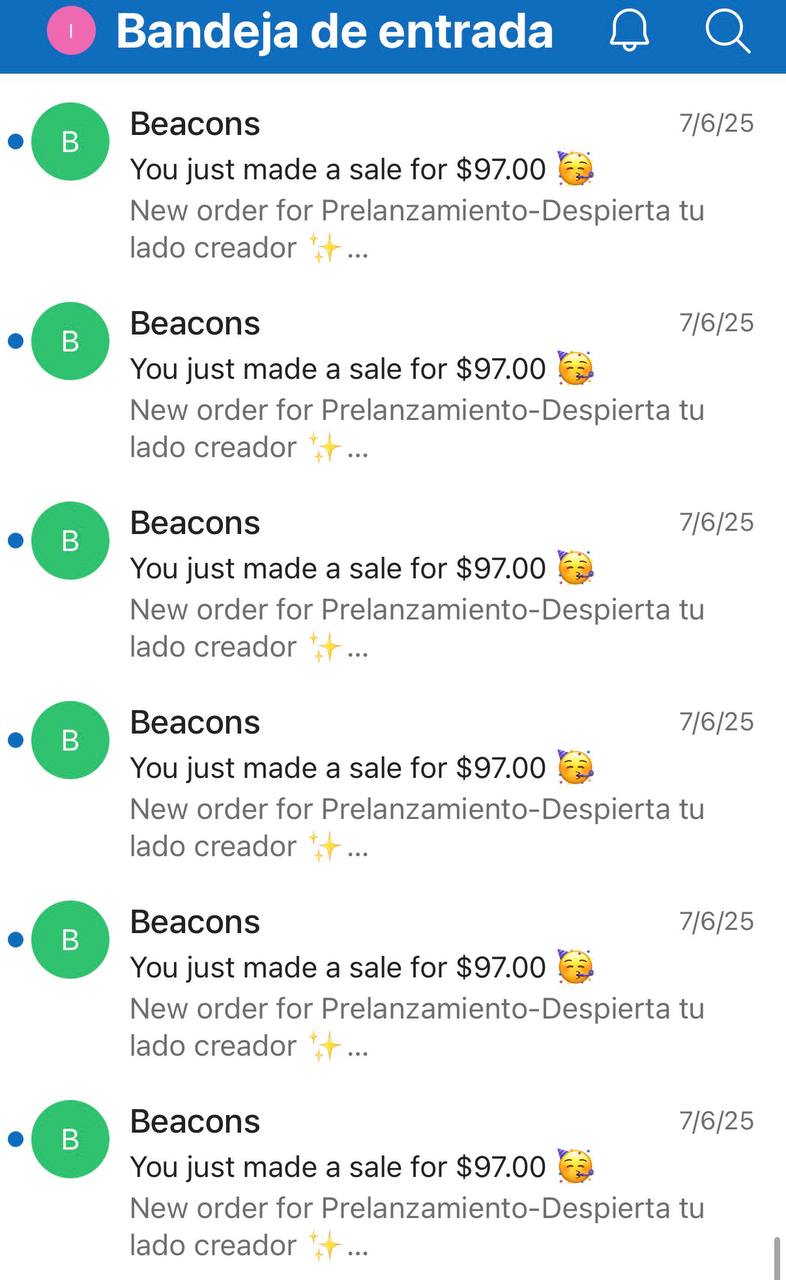 Notificación de venta 4