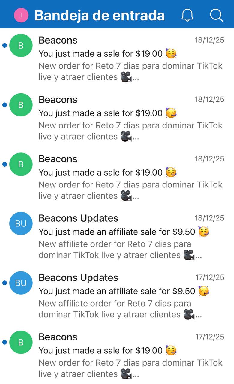 Notificación de venta 1